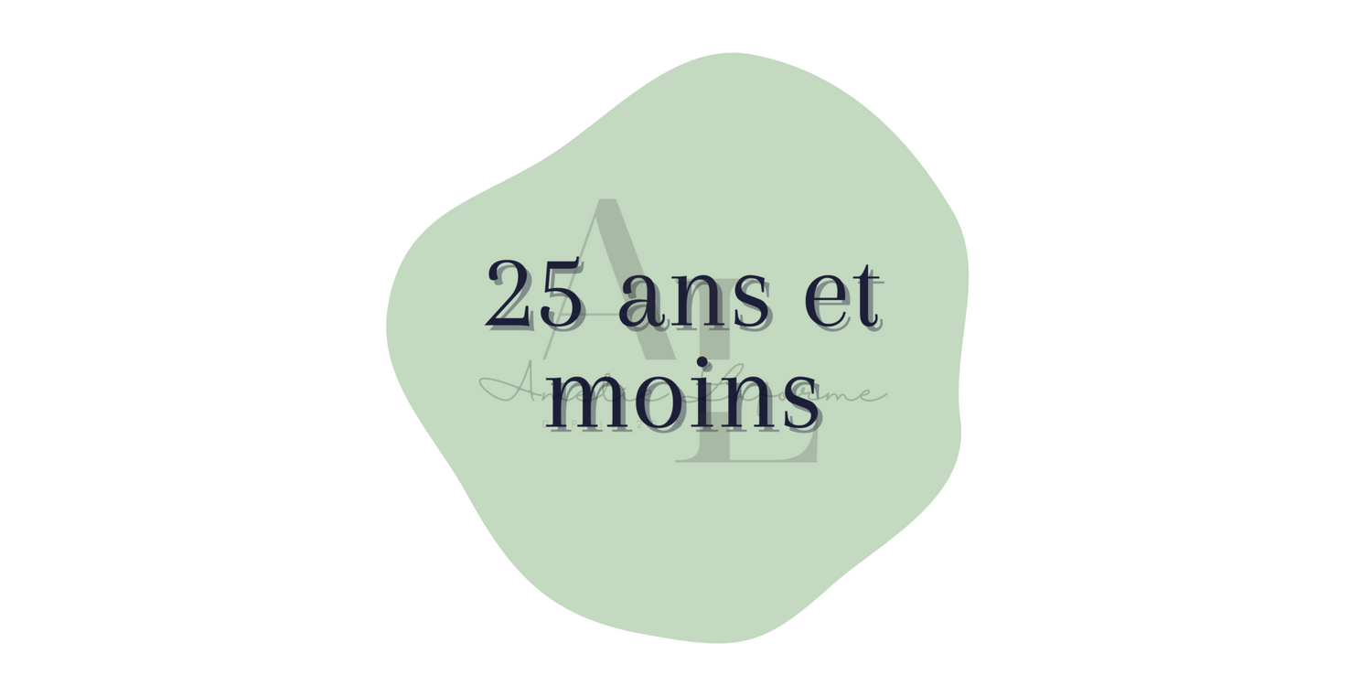 25 ans et moins
