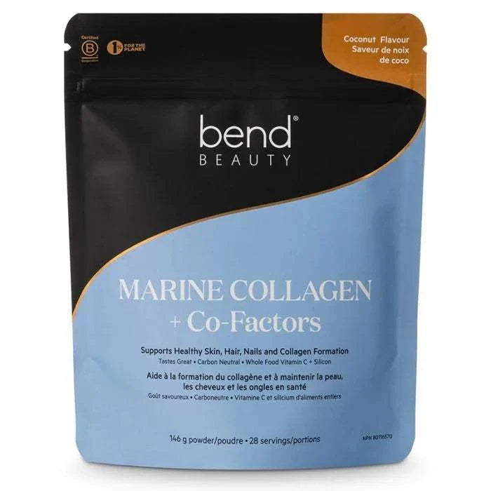 Collagène marin et cofacteur en poudre Bend Beauty pour peau, cheveux et ongles sains.