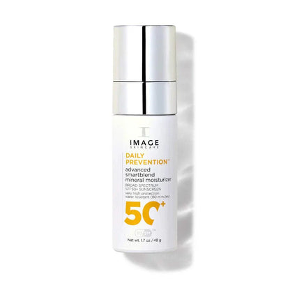 Crème Hydratante Minérale Avancé SPF 50, protection large spectre, soin peau sensible.