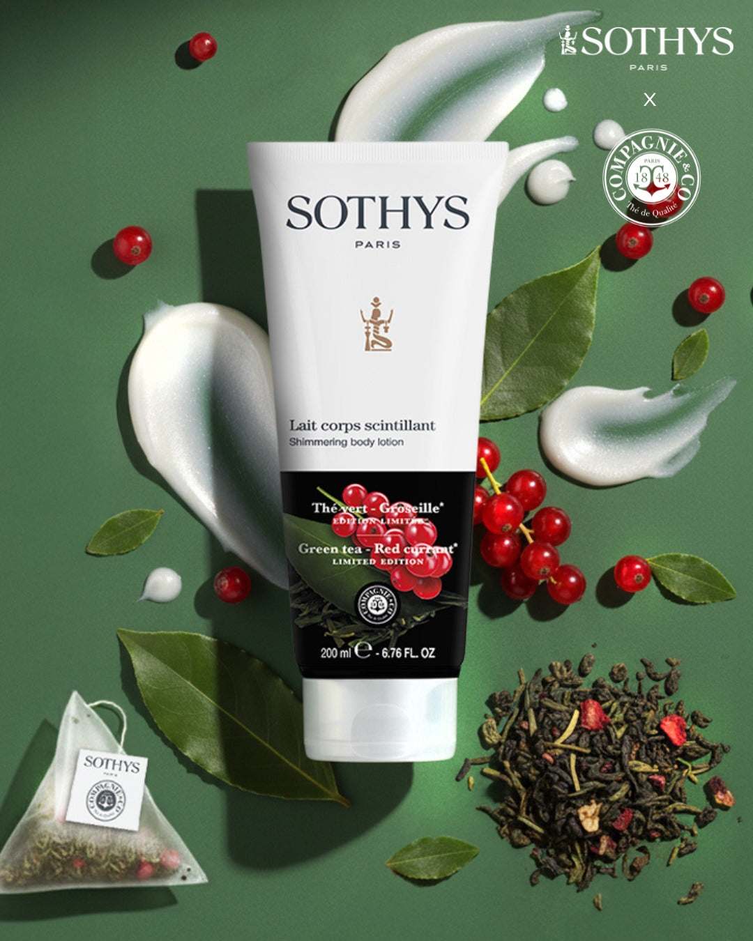 Lait corps scintillant Thé vert - Groseille