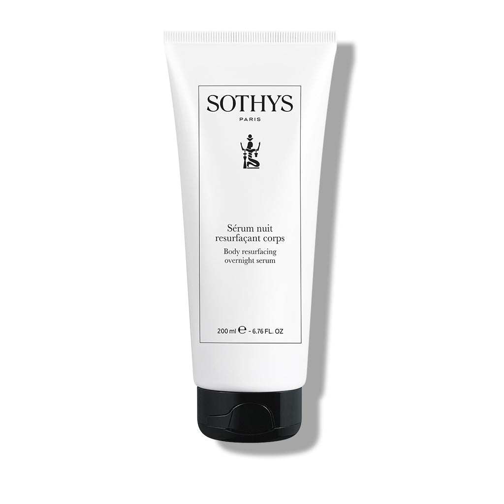 Sérum nuit ressurfaçant corps 200ml, body resurfacing overnight serum, smooths and revitalizes skin, suitable for all skin types, enriched with marine actives.