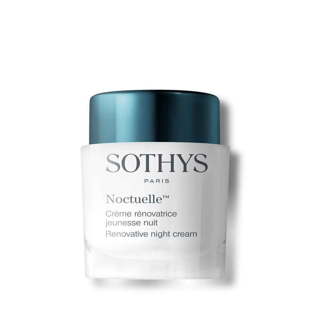 Sothys Noctuelle Crème rénovatrice jeunesse nuit, 50 ml jar with blue cap.