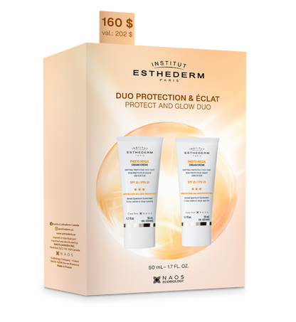 Duo-Essentiel-protectoion_eclat-photo-regul-fps25-Esthederm-Esthetique-Amelie-Laforme-Trois-Rivieres