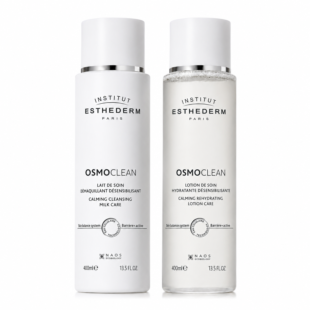 Prévente duo Jumbo Lait de soin démaquillant et lotion Osmoclean hydratants et désensibilisants pour visage