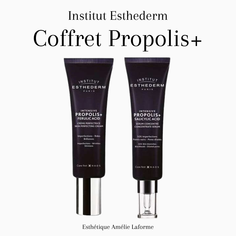 Coffret Propolis+ with Crème Perfectrice and Serum, purifying and smoothing skincare duo.