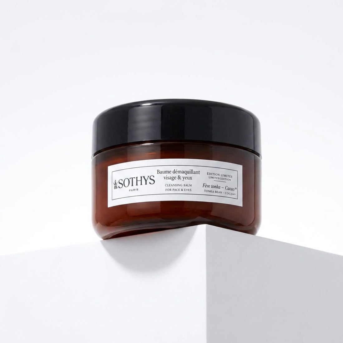 Baume demaquillant visage et yeux, feve tonka et cacao, Sothys Paris, Esthetique Amelie Laforme Trois-Rivieres