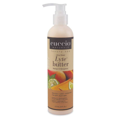 Beurre corporel mangue et bergamot 237 ml hydratation instantanée.