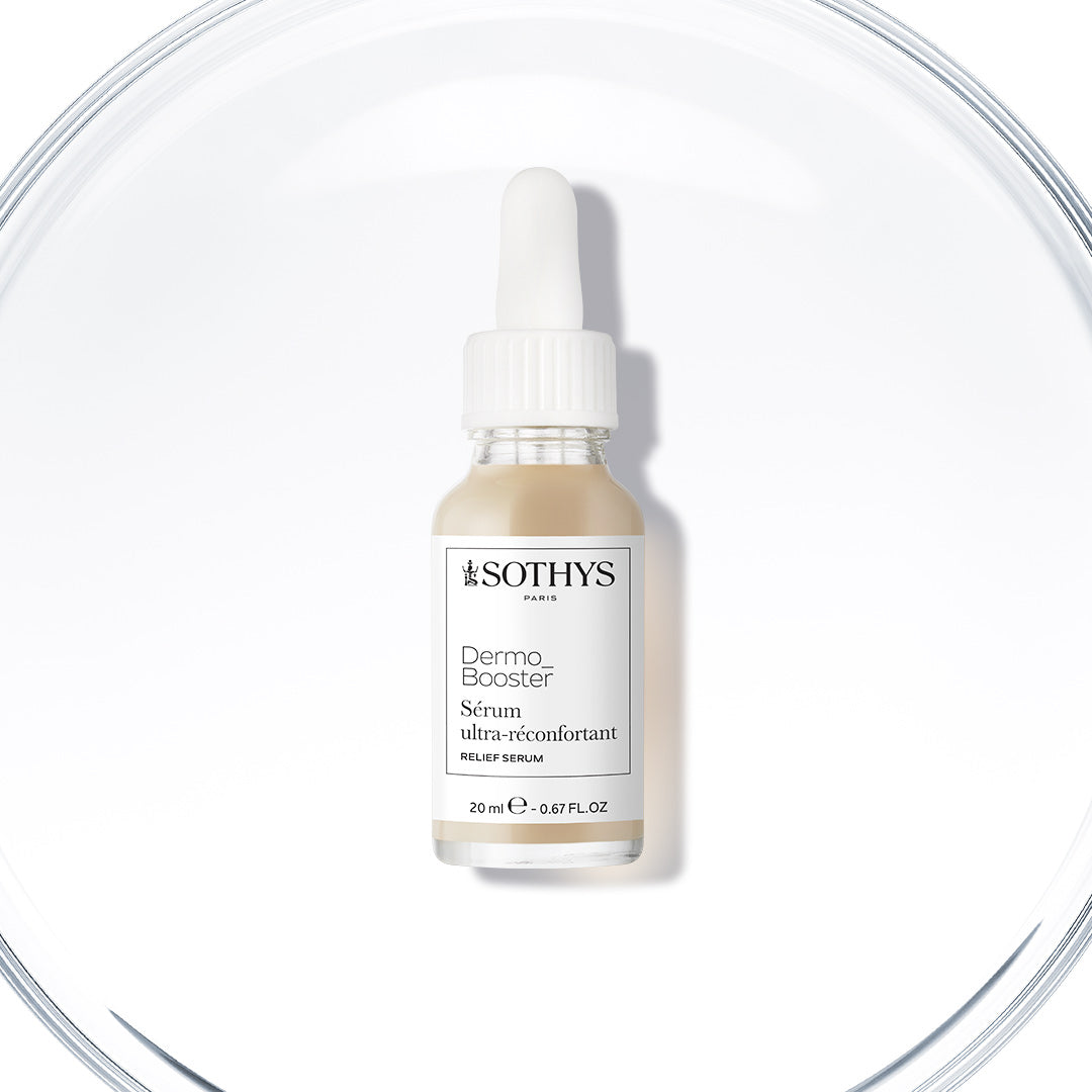 Bouteille de 20 ml de Sérum ultra-réconfortant Dermo_Booster pour apaiser les rougeurs et renforcer la peau