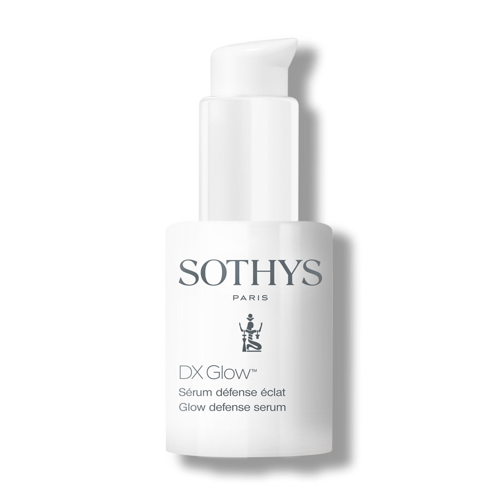 Flacon de sérum défense éclat 30 ml avec texture fluide laiteuse pour une peau éclatante et protégée