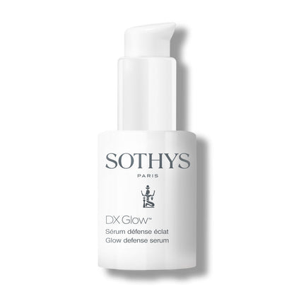 Flacon de sérum défense éclat 30 ml avec texture fluide laiteuse pour une peau éclatante et protégée