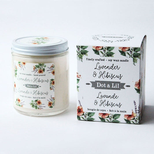 Dot&amp;Lil - Lavender &amp; Hibiscus Candle 8 oz